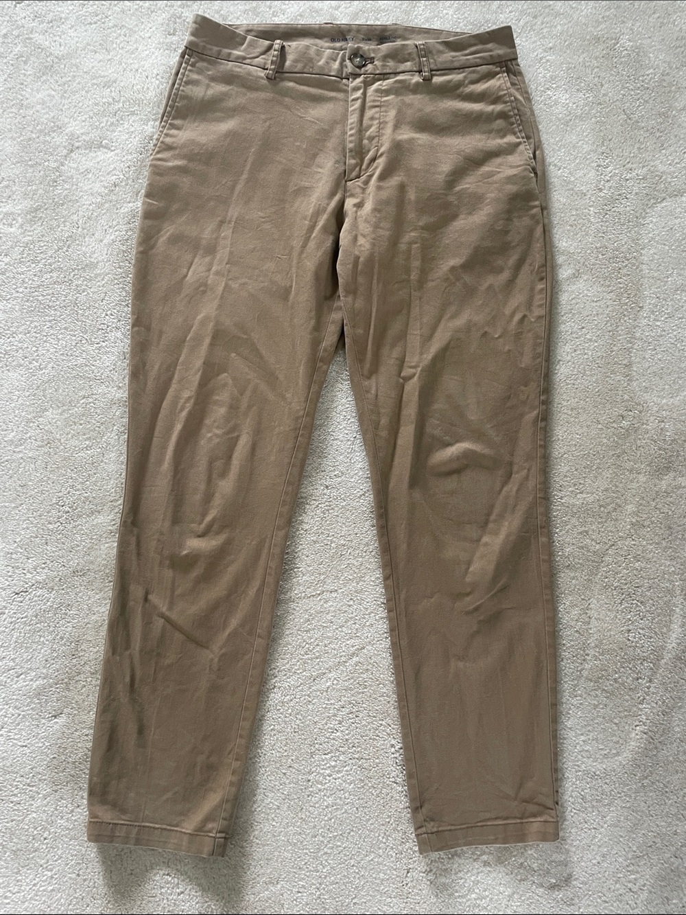 Men's Khaki Straight-Leg Pants - Tan Athletic